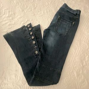 Free people flare jeans with bottons